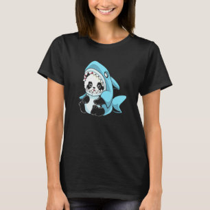 Camiseta Tubarão-Panda Bebê Adorável