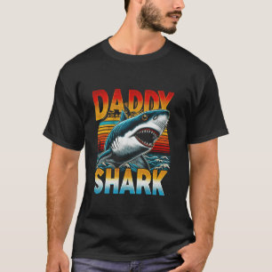 Camiseta Tubarão Papai Dia dos Pais Roupas Combinando Famíl