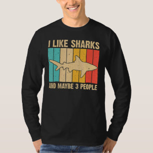 Camiseta Tubarão Para Crianças Mulheres Tubarão Animal Cois