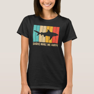 Camiseta Tubarão Para Homens Tubarões-Tigre-Hammerhead