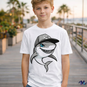 Camiseta Tubarão Personalizado para Crianças – Animal de De