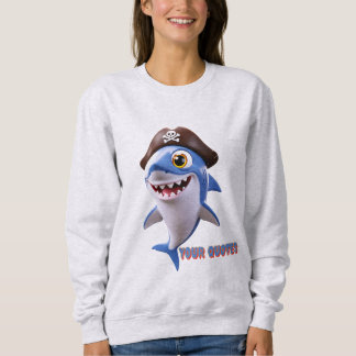 Camiseta Tubarão Pirata Fofo Desenho Animado – Ilustração 3