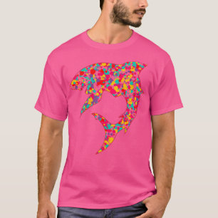 Camiseta Tubarão-ponto-corante (Dot Day Shark International