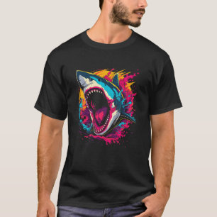 Camiseta Tubarão Predador Peixe Vida Marinha Oceano Mergulh