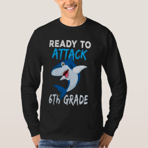 Camiseta Tubarão Pronto Para Atacar 6 De Volta À Escola
