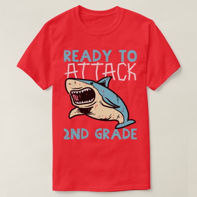 Camiseta Tubarão Pronto Para Atacar segundo Grau Segundo Pr (Frente do Design)