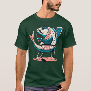 Camiseta Tubarão-relxos engraçado