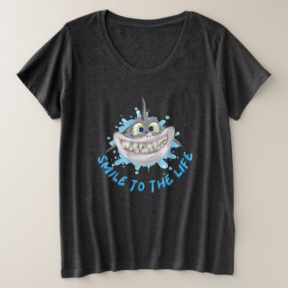 Camiseta Tubarão sorridente no estilo cartoon - Sorria para