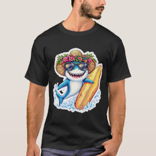 Camiseta tubarão surfista