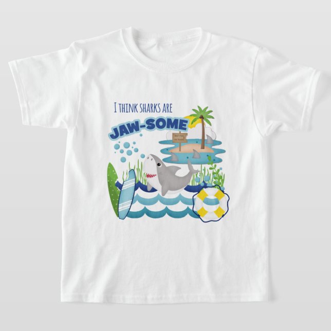 Camiseta Tubarão-Surfista-da-ilha (Postura )