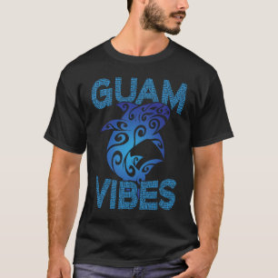 Camiseta Tubarão Tribal Guam Vibes Vacina Oceano Tropical É