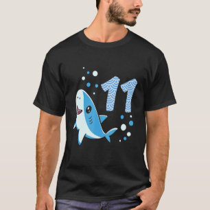 Camiseta Tubarão-Velho-11 de-Aniversário, 11 anos