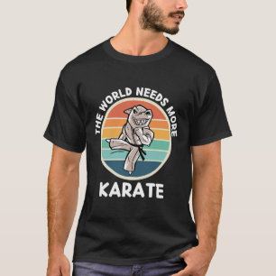 Camiseta Tubarão Vintage O Mundo Precisa De Mais Karate Ret