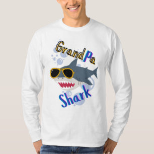 Camiseta Tubarão vovô, legal com óculos