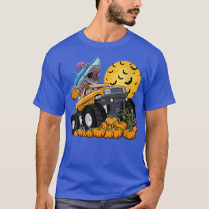 Camiseta Tubarão Zombie das mulheres no Halloween dos camin