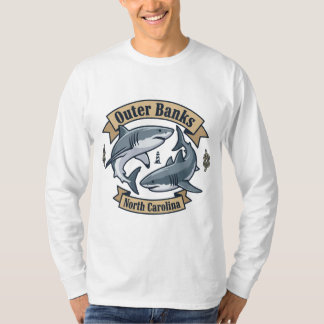 Camiseta Tubarões-brancos dos Outer Banks Carolina do Norte