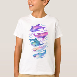 Camiseta Tubarões da Galáxia Cósmica