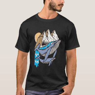 Camiseta Tubarões de baleia Animais do mar de mergulho no o