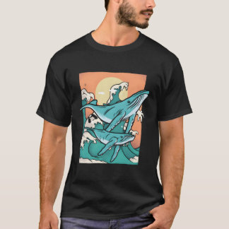 Camiseta Tubarões de baleia Orca Beluga Baleia Orcas Narwha