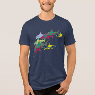 Camiseta Tubarões de cores Legal