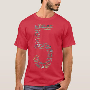 Camiseta Tubarões de tipo "trevo" de tubarão, de cinco anos