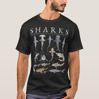 Camiseta Tubaroes Divertidos Do Mundo Biologia Marinha Ocea