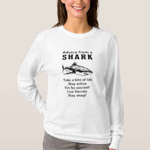 Camiseta Tubarões-do-mar, tubarões-do-mar, peixes-espinho, 