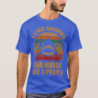 Camiseta Tubarões Engraçados Na Retro Gosto De Tubarões E T