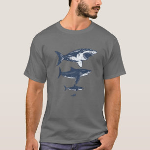 Camiseta Tubarões Gigantes E Um Mergulhador - Mergulhador