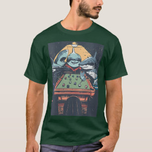 Camiseta Tubarões Mães Tocando Piscina Billard VNeck