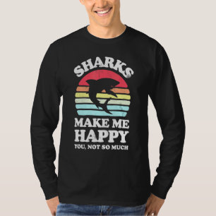Camiseta Tubarões Me Tornam Feliz, Não Tanta Vintagem De Tu