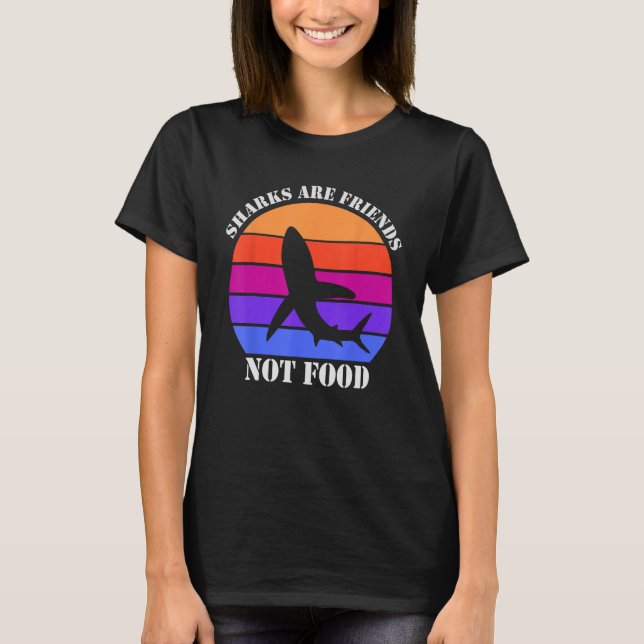Camiseta Tubarões Não São Criadores Do Oceano Oceano Comida (Frente)