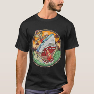 Camiseta Tubarões Tubarão Selvagem Com Âncora