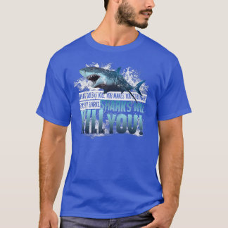 Camiseta Tubarões Vão Te Matar Com Sobremesas De Tubarões