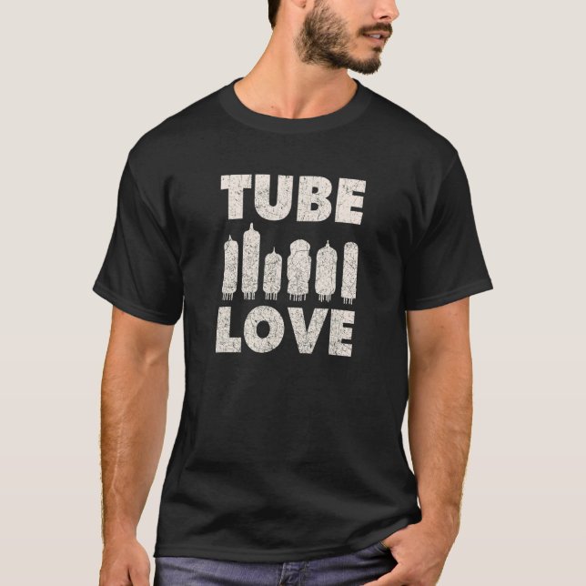 Camiseta Tubo Amplificador de Tubo de Vácuo, Tambor de Viol (Frente)