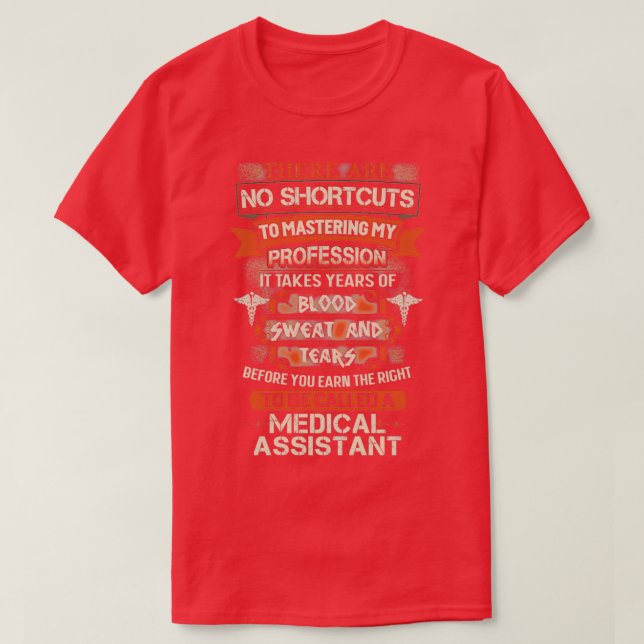 Camiseta Tubo Clássico do Assistente Médico Ortogânico (Frente do Design)