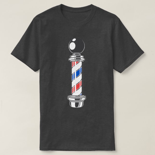Camiseta Tubo de barbeiro clássico (Frente do Design)