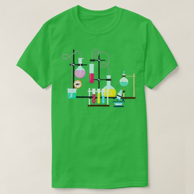 Camiseta Tubo de ensaio Laboratório de Química Ciência Funn (Frente do Design)
