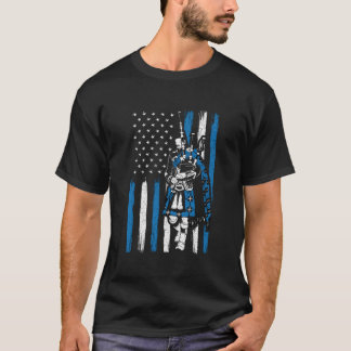 Camiseta Tubo No Bandeira Dos Eua Bagpiper Bagpipe Bagpipe 