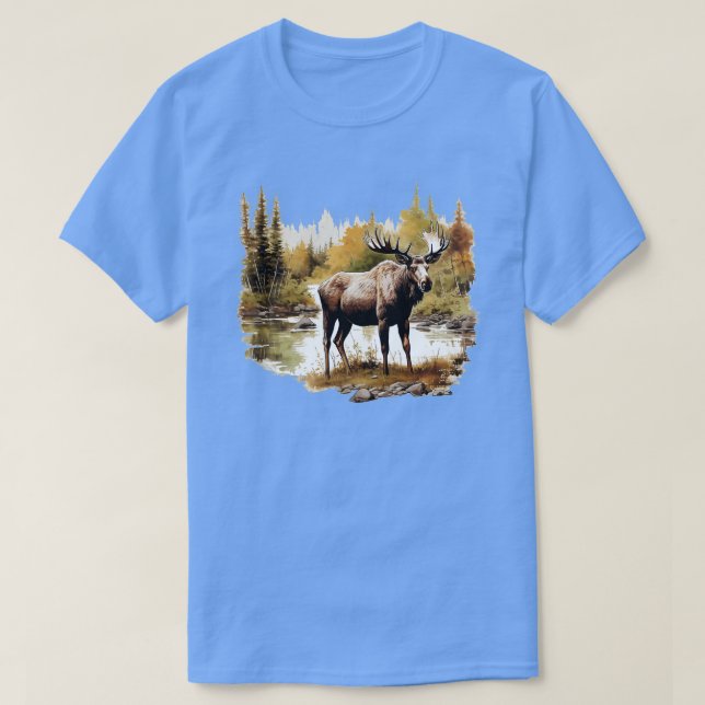 Camiseta Tubo Selvagem de Moose 7 (Frente do Design)