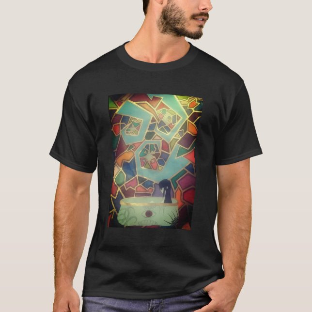 Camiseta Tubo T-Camisa De Banho De Vidro Estreitado (Frente)