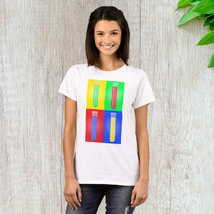 Camiseta Tubos de ensaio coloridos