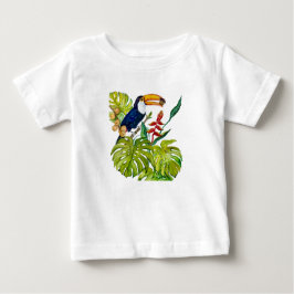 Camiseta Tucano Colorido Aquarela Pássaro Tropical