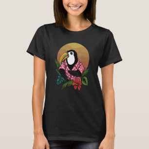 Camiseta Tucano de Verão no Havaí com Hibisco Diversão Retr