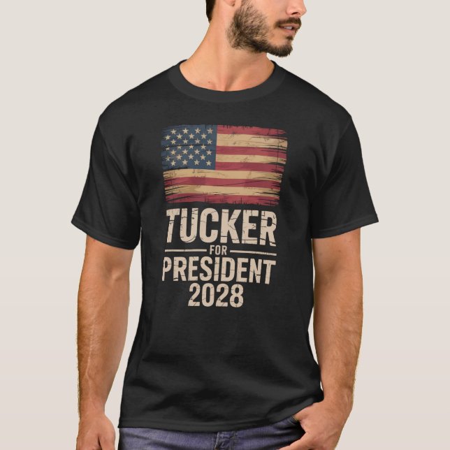 Camiseta Tucker Carlson 2028 Political President (Frente)