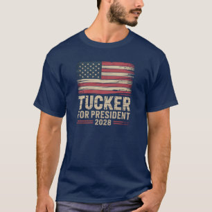 Camiseta Tucker Presidente 2028 América Primeiro