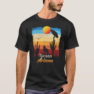 Camiseta Tucson Arizona AZ Pôr do sol Coyote Abutre Cacto D