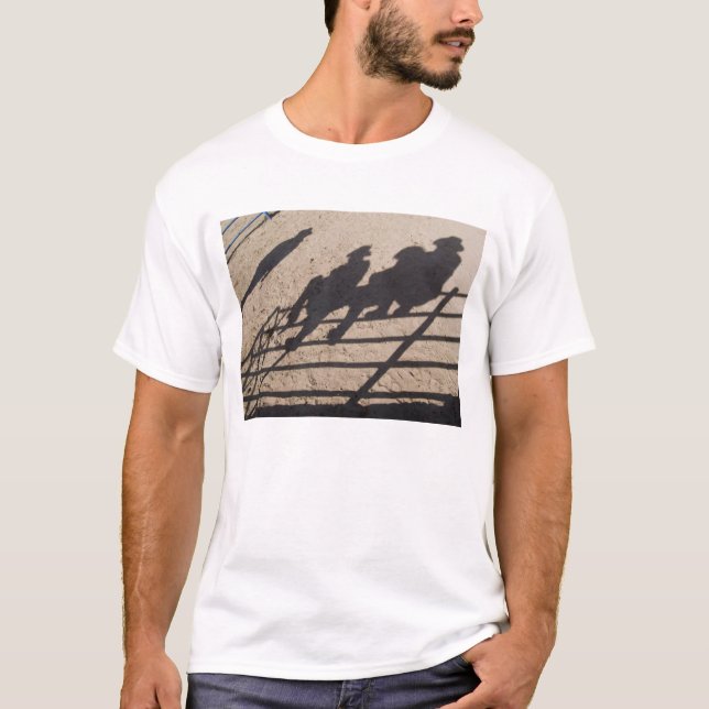 Camiseta Tucson, arizona: Sombras de concorrentes do rodeio (Frente)
