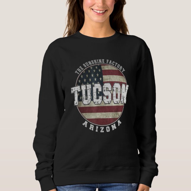 Camiseta Tucson Arizona  Vintage American flag (Frente)