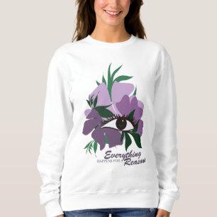 Camiseta Tudo acontece por uma razão. design minimalista